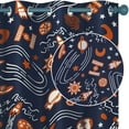 thumbnail image 5 of Deconovo Kids Blackout Curtains for Bedroom Grommet Thermal Insulated Room Darkening Print Space Adventaure Designer for Living Room W52 X L84 Indigo Set of 2 Panels, 5 of 9