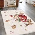 thumbnail image 2 of Christmas Area Rugs 4'x6', Washable Small Throw Rugs for Office Bathroom, Winter Deer Ice Cream Cookies Star Pine Needle Indoor Outdoor Rug Non-Slip Low Pile Carpet Runner Reversible Floor Mats, 2 of 8