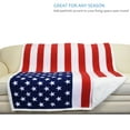 thumbnail image 5 of Catalonia Sherpa Reversible Print Patriotic American Flag Blanket 60"x50" Plush Super Soft Warm Polar Fleece Throws for Couch, Sofa, Bed, 5 of 7