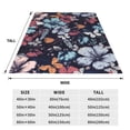 thumbnail image 3 of Fuzoiu Flowers ad Butterflies Print Ultra-Soft Micro Fleece Blanket,All Seasons Flannel Throw, Lightweight Blanket for Bed, Sofa, Couch, Movie Night, Camping, and Travel-60"x50", 3 of 7