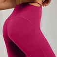 thumbnail image 6 of SELONE Pink Leggings for Women Flare Mid Waist Gym Leggings Full Length Summer Pants Curvy Casual Long Bootcut Vacation Pants Pull on Solid Soft Yoga Lightweight Comfortable M Breathable Beach Pants, 6 of 6