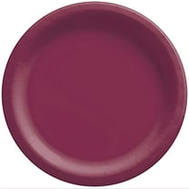 amscan Berry Red Round Paper Plates | 7" | Pack of 20 | Party Supply (64015.27)