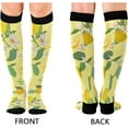 thumbnail image 2 of Coolnut High Elasticity Compression Socks, High Knee Socks Adult Universal Leisure Relieve Fatigue, Summer Lemon Travel Daily with Running (2 Pair) Gift, 2 of 7