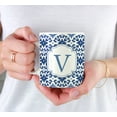 thumbnail image 3 of Koyal Wholesale Ceramic Coffee Mug, Moroccan Monogram  V, 3 of 5