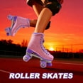 thumbnail image 7 of JZY High-Top Quad Roller Skates for Women & Teens,Light-Up Wheels & PU Leather Design for Indoor & Outdoor Use, 7 of 7