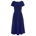thumbnail image 4 of LASCANA Women's Short Sleeve V-Neck Dress Ruching, 4 of 5