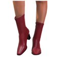 thumbnail image 6 of Mid Calf Boots Women Square Toe Chunky Heel Dress Shoes For Women Winter Warm Boots with Side Zipper Indoor Outdoor Daily Wear, 6 of 10