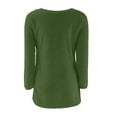 thumbnail image 4 of Long Sleeve Tops Pullover Sweaters for Women Casual Solid Long Sleeve Jumper Sweaters Blouse Sweaters for Women Green M, 4 of 5
