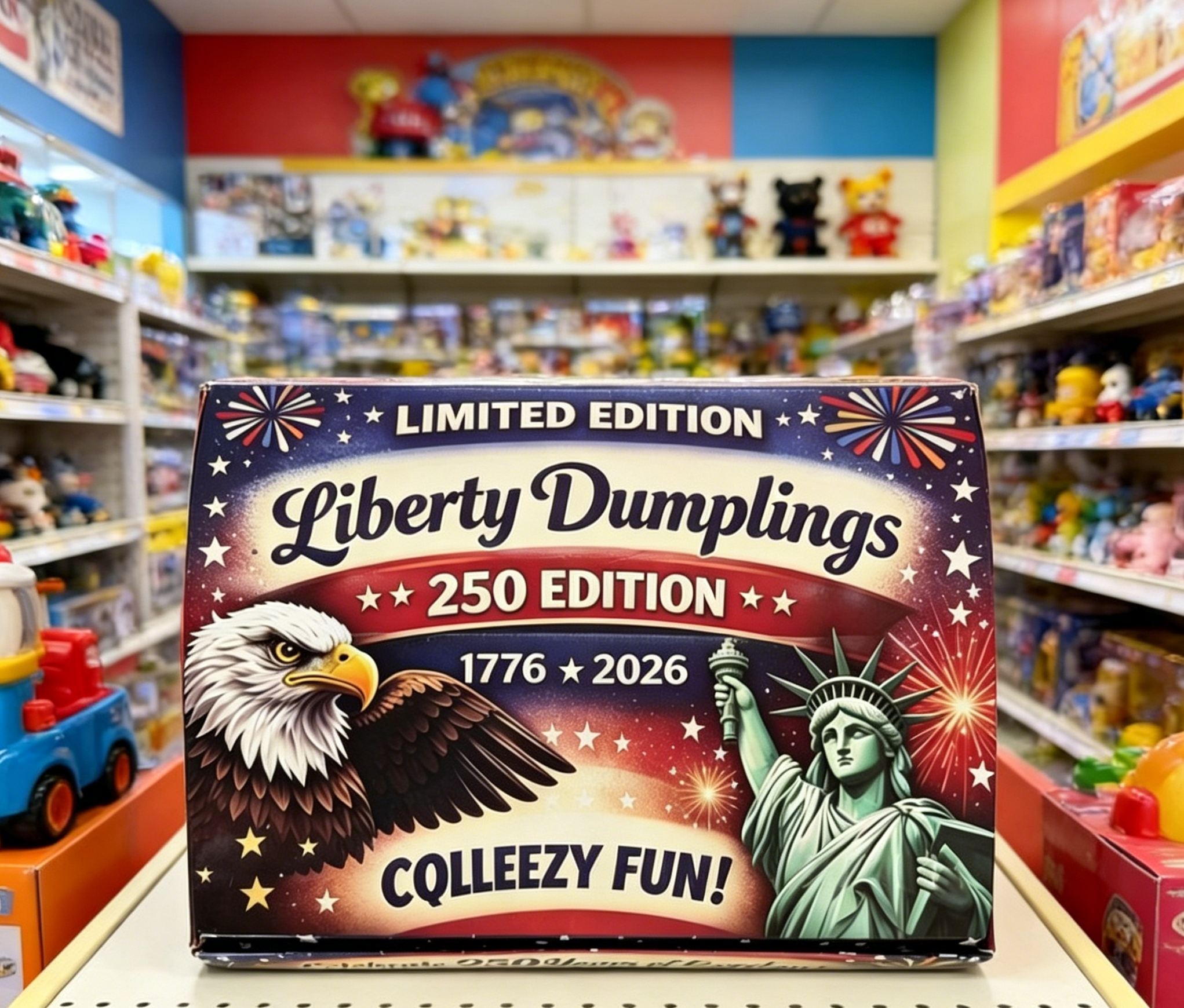 12 Pcs Liberty Dumplings 1776-2026 USA 250 Year Anniversary Dumpling Squishies, Squishy Fidget Fidget Toys for Anxiety Relief, 250 Anniversary USA Giant Glitter Dumplings Box for Adults (Muticolor)