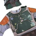 thumbnail image 3 of Boba Fett Custom Boys Hero Black Bodysuit Halloween Cosplay Spandex Jumpsuit with Mask, 3 of 5