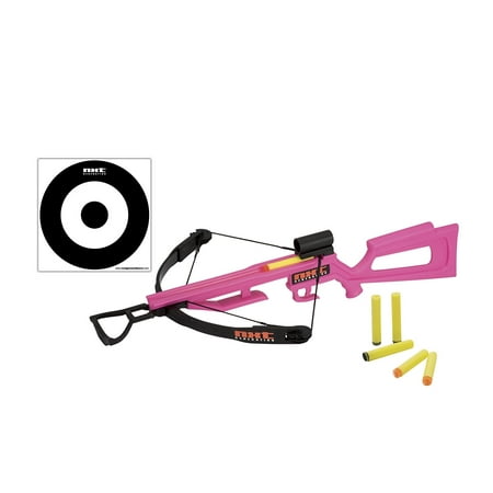 Girls Crossbow, Comes with sight, 6 foam projectiles (3 hook and loop and 3 suction) and a window cling target By Nxt (Best Way To Sight In Crossbow)