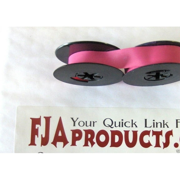Universal Typewriter Ribbon Twin Spool Pink Ink 1/2" Cloth Ribbon - Brand New