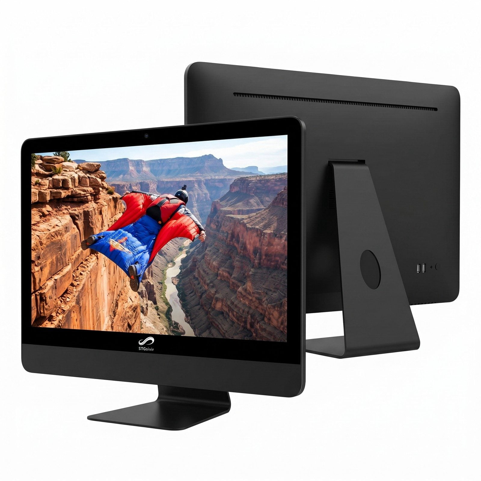 STGSivir All in One Desktop Computer, 22" FHD Display, Intel Core i7, 16G RAM, 512G SSD, WiFi 5, BT 5.0, Webcam, Win 11 Home