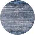 thumbnail image 1 of Ahgly Company Machine Washable Indoor Round Industrial Modern Purple Navy Blue Area Rugs, 5' Round, 1 of 7