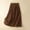 *Coffee, variant on ClodeEU Women's Linen-Blend Midi Skirt ,Elastic Pleated Versatile Bohemian Style Skirt Khaki,Womens Plus XXL