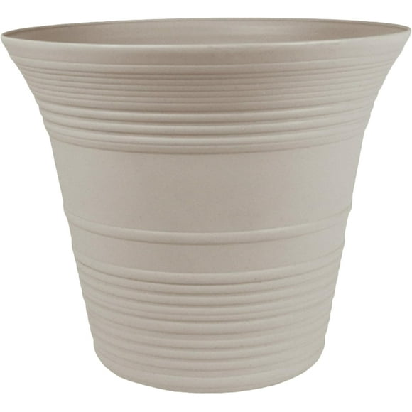 shiyou-Sedona Round Self-Watering Pot - Lightweight Self Care Planter - Plastic Planter for Herbs & More - Durable Plant Pots for Indoor Plants & Outdoor Plants (7\u201d Cottage Stone, Pack 1)