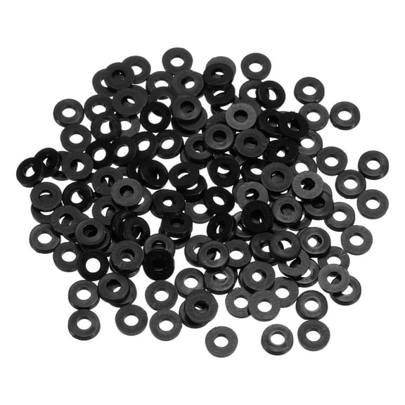 155Pcs M2 Nylon Flat Washers Plastic Washer 2mm ID 5mm OD 1mm Thick, Black