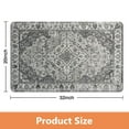 thumbnail image 4 of Chic Vintage Bathroom Runner Rug in Gray, Non-Slip, Soft, 20x32 in, Oriental Kitchen Rug, Machine Washable, Perfect for Bedrooms, Hallways, Kids Room, Decorated with Traditional Tribal Floral Design, 4 of 5