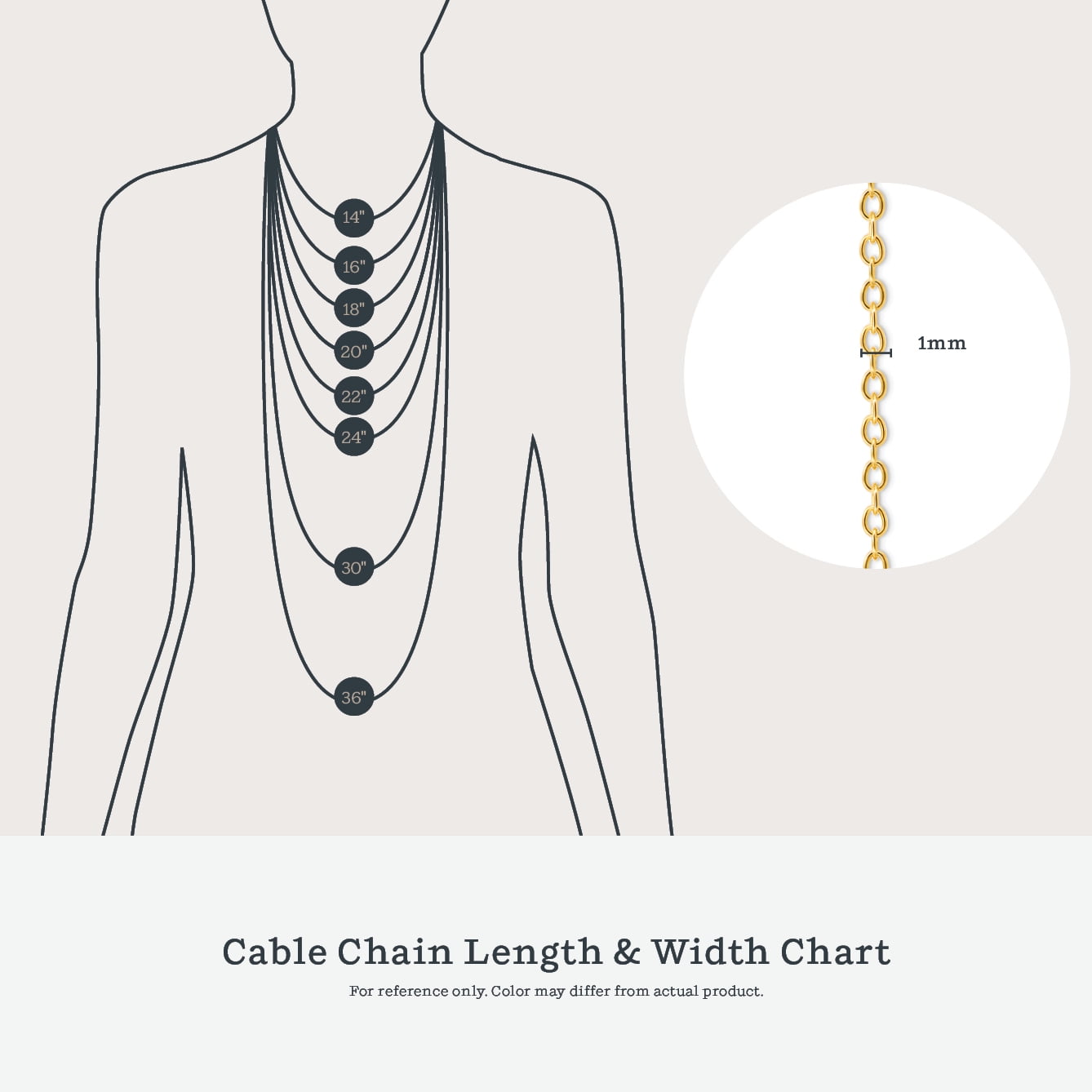 Kezef Gold Chain Necklace for Women, 18K Gold-Plated Sterling Silver, 1mm Cable Chain, 24 Inch, Spring-Ring Clasp, Made in Italy
