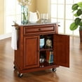thumbnail image 4 of Pemberly Row Traditional Wood Kitchen Cart with Granite Top in Cherry, 4 of 7