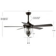 thumbnail image 2 of SAFAVIEH Ceiling Light Fan Rallen 3 Lt 52" Ceiling Fan Oil Rub Bronze, 2 of 6