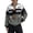 Dark Gray, variant on Race Car Driver Jacket Women, Fashion Racing Jacket Vintage Color Block Zip Up Race Car Driver Bomber Jackets Streetwear
