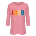 thumbnail image 4 of 30th Birthday Gifts for Women Vintage 1996 T Shirts for Women 3/4 Length Sleeve Tops Retro Birthday Party Top Business Casual Outfits Short Sleeve Graphic Tee Tops 2026 Summer Beach Vacation Outfits, 4 of 4