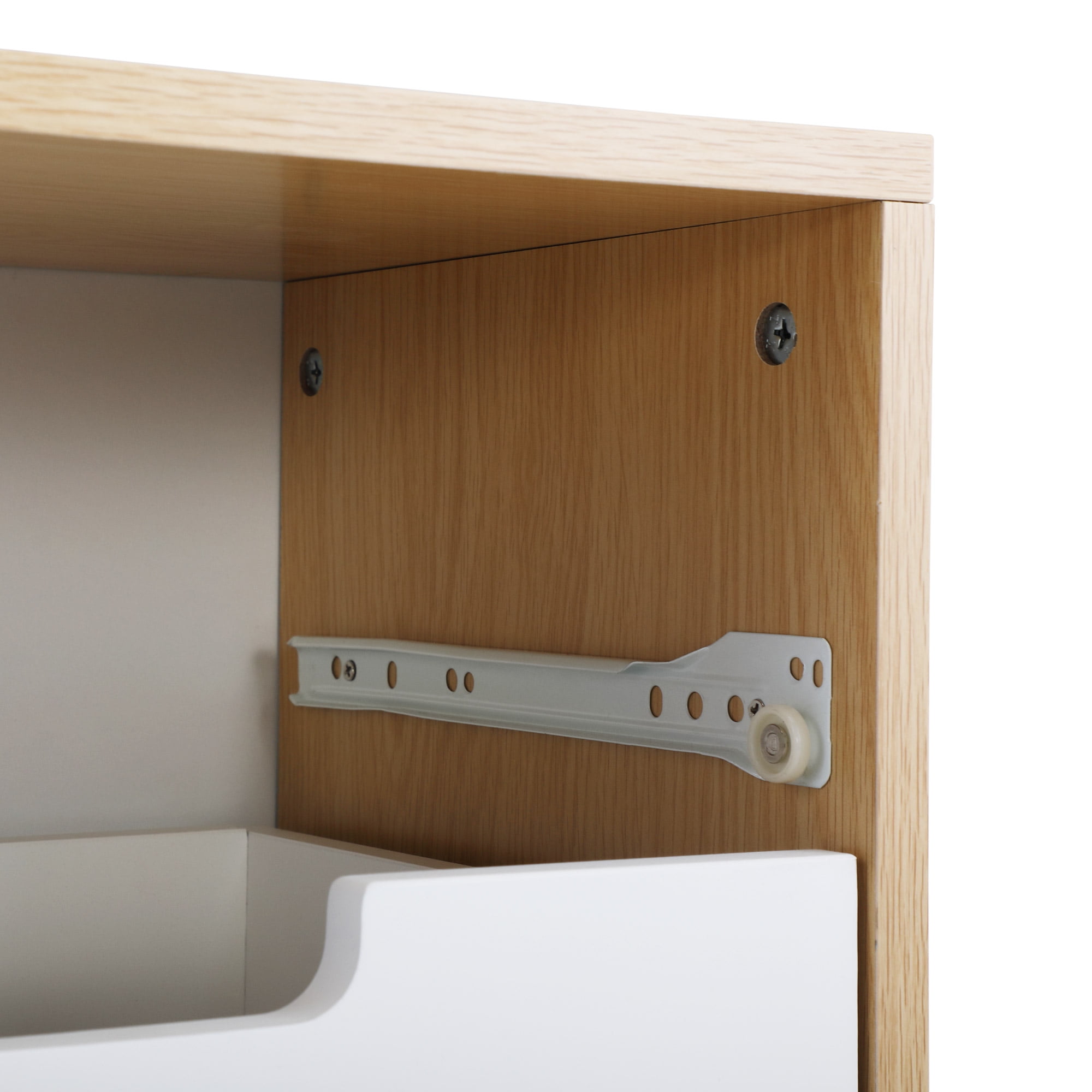 Kepooman Modern Nightstands, Side End Table with 2 Drawers for Living Room Bedroom, Wood Color Kepooman Modern Nightstands, Side End Table with 2 Drawers for Living Room Bedroom, Wood Color