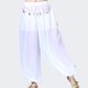 thumbnail image 2 of Pantalones elegantes de danza del vientre para mujer - Pantalones anchos con abertura de gasa y lentejuelas - Cintura elástica, talla única para cinturas de 68-110 cm, 2 of 3