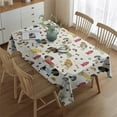 thumbnail image 4 of Rover Cream Dogs Bone Rectangle Tablecloth 60"x84",Waterproof Polyester Rectangle Table Cloth, Wipeable Spillproof Polyester Tablecloth for Dining, Camping, Indoor and Outdoor, 4 of 5