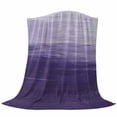 thumbnail image 6 of Purple Ombre Blanket Soft Cozy Warm Throw Blanket for Couch, Plush Fuzzy Flannel Fleece Blankets for Sofa, Modern Abstract Art Ocean Oil Painting Bed Blankets Lightweight Gifts for Women, 40"x50", 6 of 9