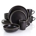 thumbnail image 5 of Gibson Elite Serenade 16 Piece Round Stoneware Dinnerware Set in Black, 5 of 8