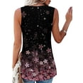 thumbnail image 3 of LilyLLL Womens Floral Printed Tank Tops Summer Sleeveless Swing Tunic Blouse, 3 of 5