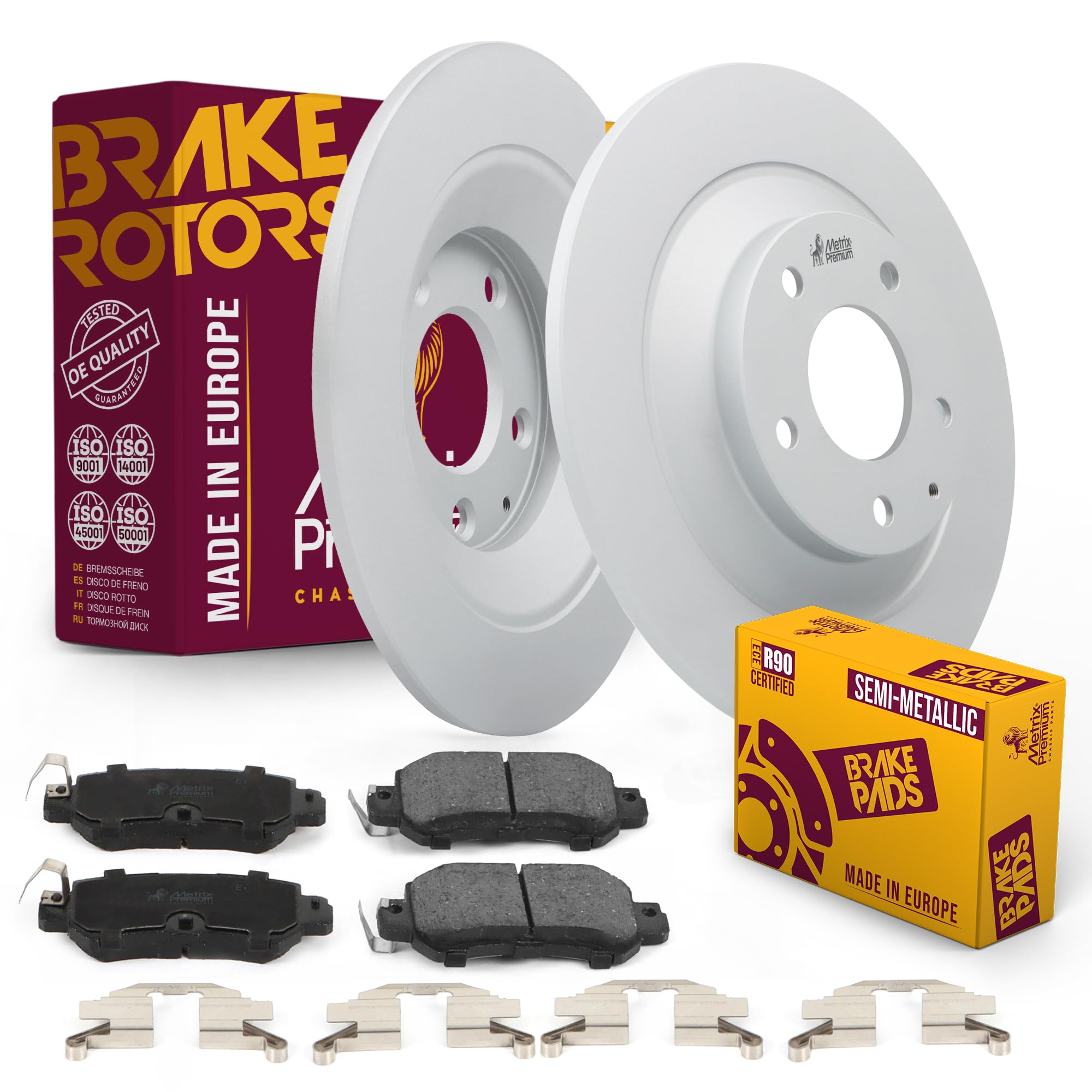 Bosch QuietCast Premium Disc Brake Pads Semi-Metallic with Shims