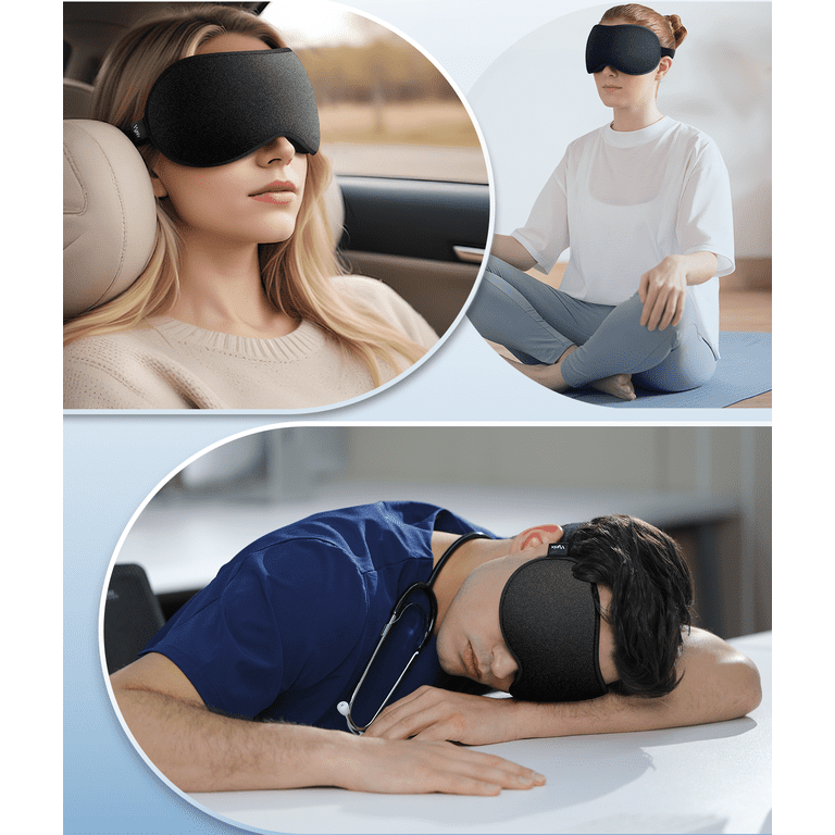 3D Memory Foam Sleep Mask, 100% Blackout photo 4