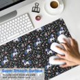 thumbnail image 4 of Long Mouse Pads for Desk,Black Cartoon Unicorn Flower Pattern Desk Mats on Top Of Desks, Desk Mouse Pad Extra Large with 3mm Non-Slip Base and Stitched Edge for Gaming,Office,Work,Home 31.5"x15.7", 4 of 6