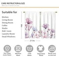 thumbnail image 5 of Boho Leaf Floral Kitchen Curtains Colorful Botanical Leaves Bathroom Curtains Window Treatment Drapes Tier Bohemian Plant Cafe Small Bedroom Short French Door Curtains 2 Panels 28x40 Inch, 5 of 9