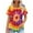 Multicolor Tops for Summer_w, variant on jtjvou Women's Business Work Blouse Tie Dye Tuinc Going out Tops for Teen Summer Casual Loose Crewneck Tees Trendy Fashion Short Sleeve Shirts Multicolor,L