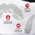 thumbnail image 3 of Protector bucal SAFEJAWZ Sports Slim Fit para adultos y jóvenes con funda transparente, 3 of 6