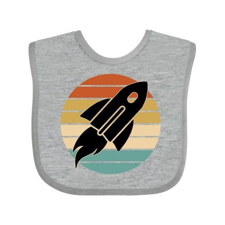 

Inktastic Space Rocket Retro Sunset Gift Baby Boy or Baby Girl Bib