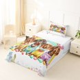 thumbnail image 5 of Homewish Dachshunds Dog Twin Sheets,Easter Egg Bedding,Rainbow Decor,3pcs,1 Fitted Sheet and 1 Pillowcase, 5 of 6