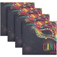 thumbnail image 5 of Dreamtimes Mardi Gras Cloth Napkins Set of 6, Oversized Washable Reusable Polyester Dinner Table Napkins for Family, Restaurant, Party Decor, 20 x 20 Inch, 5 of 7