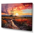 thumbnail image 2 of Designart "Rig Resonance Orange Oil Rigs in Action II" Oil Rigs / Fields Canvas Print, 2 of 5