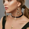 thumbnail image 2 of Premium Gothic Choker Necklace, Black Bellet Alloy Plated Pendant, Party Jewelry Moon, 2 of 7