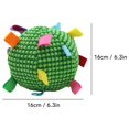 thumbnail image 6 of Interactive Plush Ball Dog Cat Toy with Bell Bite Resistant Soft Chew Toy for Indoor Play Small Medium Pets Lightweight Fetch Training Ball Grey 1 Pc, 6 of 7