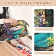 thumbnail image 4 of Wavy Quilted Cosmetic Bag Large-Capacity Travel Toiletry Organizer Includes 9-Piece Portable Travel Bottle Set Christmas Decoration Lovely Kitten, 4 of 6