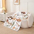 thumbnail image 3 of Cute Ghosts Throw Blanket Cartoon Flower Cactus Bed Blanket for Kids Boys Girls, Halloween Western Cowboy Blanket for Couch Sofa, Soft and Breathable Fleece Blanket(50 x 60 Inches), 3 of 5