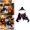 D, variant on Halloween Cat Witch with Adjustable Cloak, Black and Purple Wizard Cape with Pumpkin Ornament and Hat for Medium Large Cats, Pet Apparel and Accessories
