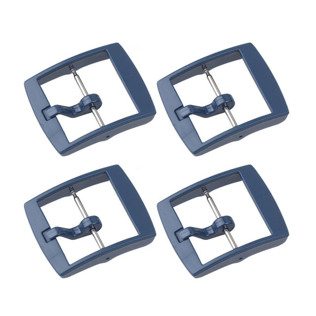 Shisuyan 4pcs 20mm Plastic Watch Band Buckle Watch Clasp Watch Accessories for Friends (Dark Blue)