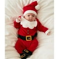 thumbnail image 5 of Generic Girls' Fashion Baby Christmas Outfit Boys Girl Santa Romper Jumpsuit Xmas Clothes Long Sleeve Jumpsuit + Hat Outfits Set(3-6 Months,Red), 5 of 9